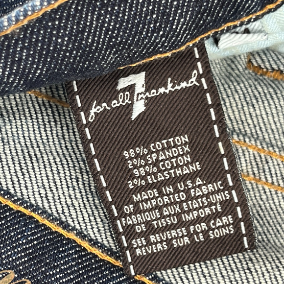 7 FOR ALL MANKIND Jeans Women 24 Bootcut Low Rise Original Fit Blue USA NEW - Picture 11 of 16